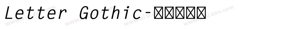 Letter Gothic字体转换